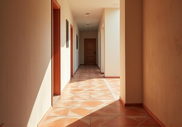 Luxury interior featuring custom floor tiles